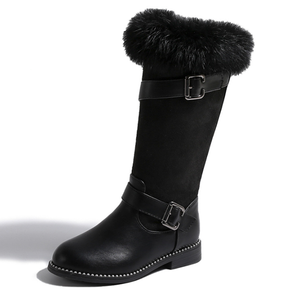 Children Over <b>Knee</b> Boots Girl Shoes <b>Knee</b> Fashion Classy Leather Children Boots Autumn and Winter Princess Girls Boots - Product Image 1