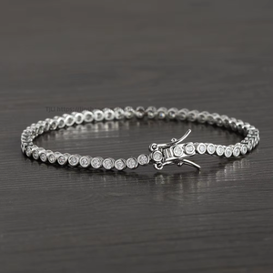 2Mm Bag <b>Set</b> Tennis <b>Bracelet</b>, European and American Single-row Copper <b>Set</b> Zirconium Hip-hop <b>Bracelet</b> Tanjing Fashion - Product Image 3