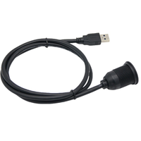 Câble d'extension automobile USB 3.0 étanche à port unique, mâle vers femelle, coaxial à paire torsadée, gaine en PVC