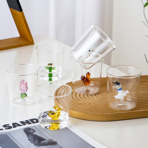 Tazza per Caffè e Bevande in Vetro Spesso, Ecologica, Resistente al Calore, Design Moderno Tridimensionale con Manico, per Uso in Ufficio - Product Image 3