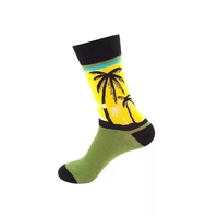 Vente en gros de chaussettes en coton de bambou unisexes pour femmes et hommes, avec logo personnalisé, motifs imprimés, dessins animés, couleurs originales et amusantes