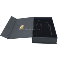 Boîte de parfum magnétique en papier de carton d'emballage de cadeau de parfum de luxe à rabat magnétique de conception personnalisée