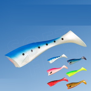Leurre souple en PVC <span class=keywords><strong>de</strong></span> 17,5 cm, super grand, sans tête, à queue <span class=keywords><strong>de</strong></span> pagaie, pack en vrac, plusieurs couleurs, pour la pêche en lac et en rivière (<span class=keywords><strong>eau</strong></span> douce et salée) - Product Image 5
