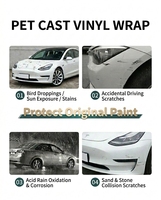 Film de protection pour voiture PET, effet miroir brillant, sans résidus, sans danger pour la peinture d'origine, avec technologie Air Release, rouleau de vinyle pour covering de véhicule, directement de l'usine