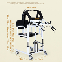 Chaise élévatrice de transfert de patient hydraulique avec commode douche équipement de sécurité de salle de bain pour les soins de santé pour personnes âgées