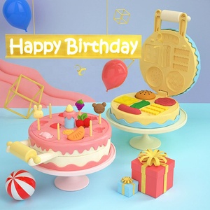 Trẻ Em Chơi Bột Bộ Tự Làm Bánh Sinh Nhật Bánh <span class=keywords><strong>Hamburger</strong></span> Màu Bột Với Nhà Sản Xuất Máy Công Cụ Mô Hình Kit Cho Trẻ Mới Biết Đi Giả Vờ Chơi Đồ Chơi - Product Image 3