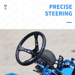 Carrito de Derrape Clásico Azul 200CC, Motor de Gasolina de 4 Tiempos, Chasis de Acero, Frenos de Disco Hidráulicos, Ruedas de 5 Pulgadas, Transmisión por Cadena, Uso en Exteriores, <span class=keywords><strong>Go</strong></span>-Kart - Product Image 4