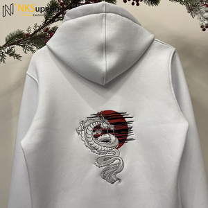 Blusas de Moletom de Algodão com Bordado 3D Puff Personalizáveis, Pulôveres de Algodão Quentes e Modernos com Bordado 3D - Product Image 2