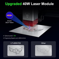 Module de gravure laser LASER TREE 5W, 450nm, longueur focale 23mm, puissance optique 5W, tête laser à diode pour bois, acrylique, contreplaqué, MDF, bricolage