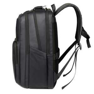 Large Capacity Unisex Fashion Geometric Multi-Functional Softback <b>Laptop</b> <b>Backpack</b> Interior Zipper Pocket Custom Logo PU Zipper - Product Image 6