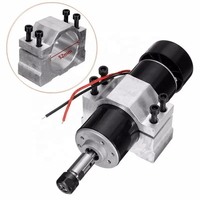 Moteur de broche de refroidissement par air 800W 20000RPM 110V Alimentation Régulateur de vitesse Broche de gravure CNC