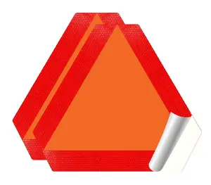 高能见度反射三角慢行车辆标志SMV警告标志LGF标志自粘ECE R69批准