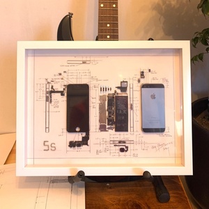 Điện thoại di động tháo dỡ máy khung ảnh gỗ rắn MDF nhựa mô hình âm thanh nổi hình ảnh rỗng khung nhựa kim loại móc chìa khóa - Product Image 4