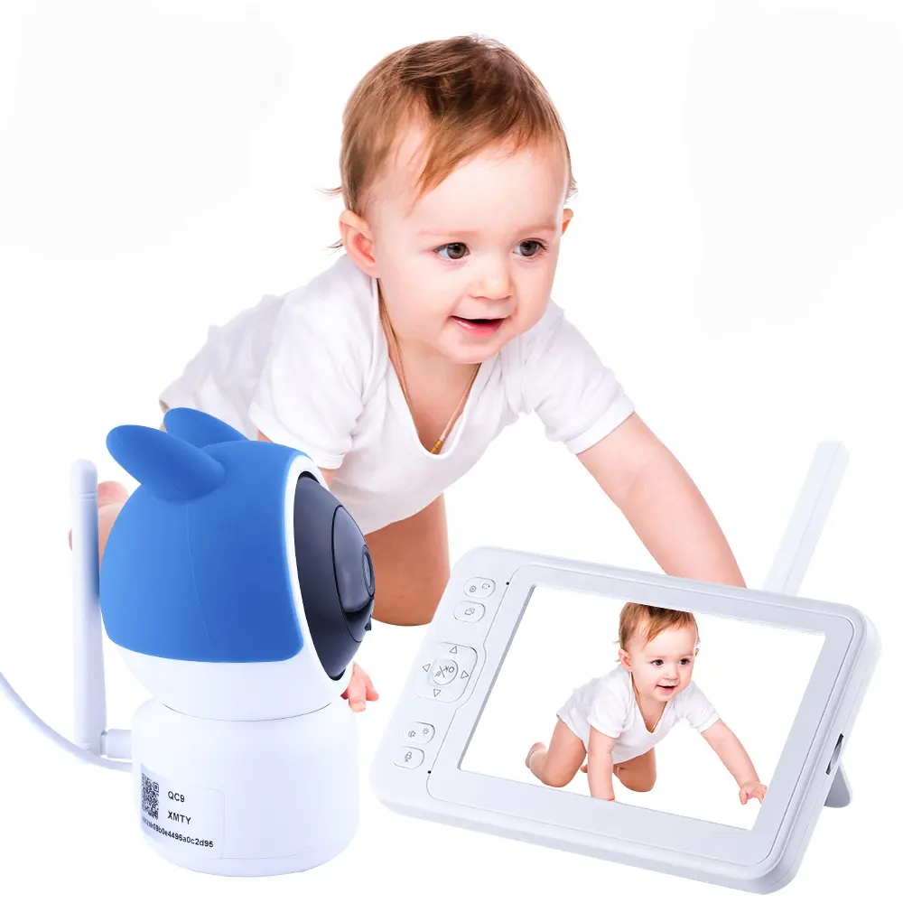 5 inch 1080P HD Wifi Baby Monitor Camera With Temperature Monitor And To Two Way Audio Surveillance baby monitor video