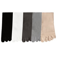 Course à pied sport coton Logo personnalisé fermé doigt orteil hommes femmes 5 orteil chaussettes