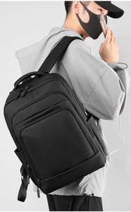 Sac à dos vintage imperméable pour ordinateur portable pour hommes et femmes, personnalisé, en tissu Oxford durable, sac d'affaires Mochila avec USB et logo - Product Image 6