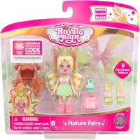 Figurine de mode royale High 3" Fire Fairy en plastique, style gothique, avec 9 accessoires de mode, code d'article virtuel inclus, Série 1, à collectionner