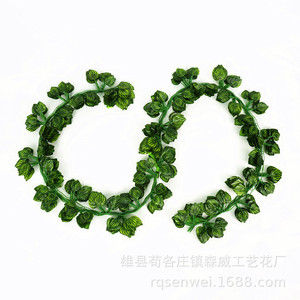 Hojas Artificiales de Pothos de 200 cm o Más, Planta de Seda, Decoración para el Hogar, Decoración de Balcón, Hojas de Uva de Plástico - Product Image 4