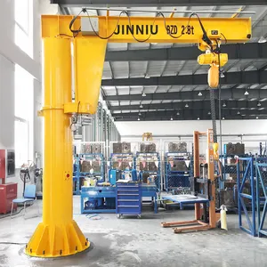 Supply shop BZ Model 3 ton mesin derek Jib terpasang di lantai dengan kerekan rantai listrik