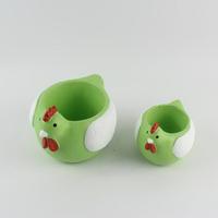 Récipient coloré bon marché pour pot blanc rose vert animal succulent pour utilisation au sol fourni par du béton de ciment
