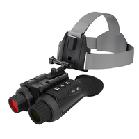 Lunettes de vision nocturne numériques 8X à zoom numérique, montées sur casque, relevables, mains libres, caméra infrarouge de chasse rechargeable