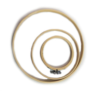 Anillo de punto de cruz de bambú de 8-50cm para costura, artesanía y decoración de pared, aros de bordado de madera, Color Natural 100% - Product Image 2