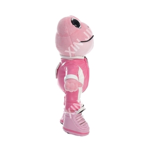 Peluche a forma di rana <span class=keywords><strong>rosa</strong></span> personalizzato con logo stampato, giocattolo di peluche a forma di rana da corsa, morbido giocattolo di peluche a forma di rana dei cartoni animati. - Product Image 2