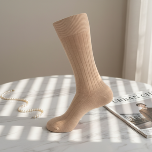 <span class=keywords><strong>Calcetines</strong></span> de oficina de vestido informal de alta calidad para <span class=keywords><strong>hombre</strong></span>, agujas dobles, algodón mercerizado, tobillo fino, <span class=keywords><strong>verano</strong></span>, negocios formales, hechos a mano - Product Image 6