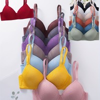 Soutien-gorge sans couture en dentelle pour femme, avec armatures, push-up, lingerie sexy, bralette lissante, grande taille, bonnets profonds