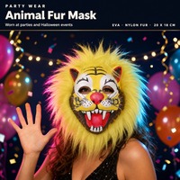 Masques d'animaux en EVA en gros : Loup, Tigre, Lion, Singe – Accessoires de fête sur le thème de la nature pour Halloween et le Carnaval