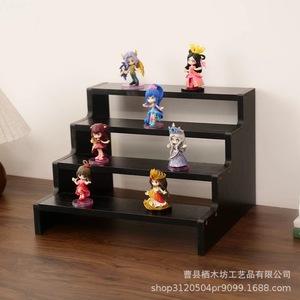 Tiered <b>Desktop</b> Storage Rack 3 Layers Multipurpose Figurine Display Organizer Easy Assembly - Product Image 4