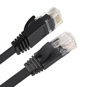 0.5m 1m 3m 5m 10m 30m noir/blanc cat6 cat 6 câble rj45 réseau ethernet cordon de raccordement câble lan plat utp câbles de raccordement pour routeur