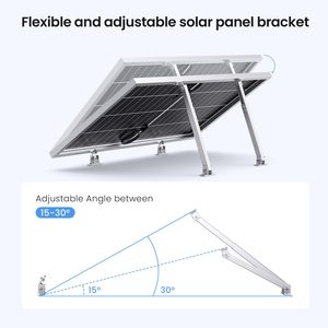 En stock, support de <span class=keywords><strong>panneau</strong></span> <span class=keywords><strong>solaire</strong></span> en aluminium à inclinaison réglable pour toits plats en tuiles de 15 à 30 degrés, système de montage <span class=keywords><strong>solaire</strong></span> - Product Image 3