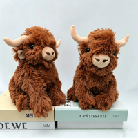 Penjualan Langsung Pabrik Mainan Sapi Hutan Skotlandia Berkualitas Tinggi Custom, Mainan Super Lembut Bahan Polyester Plush Isi Kapas
