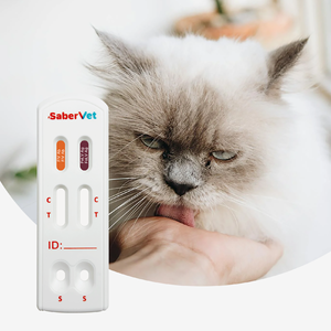 Alta Precisão FIV Ab/FeLV Ag Teste Rápido do Antígeno do Vírus da Imunodeficiência Felina do Anticorpo/Leucemia Vírus em Pet - Product Image 1