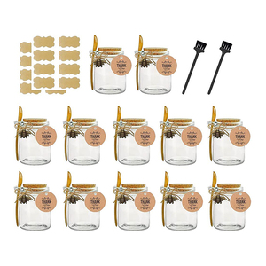 Frasco de Vidrio Redondo con Tapa de Corcho, 100 ml, 250 ml, 3 oz, 8 oz, para Sales de Baño, con Tapa de Corcho y Cuchara de Madera - Product Image 5