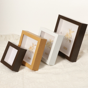 Hiện đại sáng tạo 6inch bóng hộp khung 8x10 MDF gỗ hình ảnh khung cổ điển hình ảnh khung vuông trang trí hoa MDF nghệ thuật 8x8 - Product Image 4