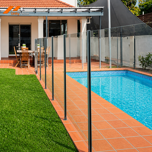Valla de Seguridad de Vidrio para Piscina con Cierre Automático de Aluminio, 1200 mm de Altura, Resistente a la Oxidación, para Jardín Residencial, Certificación CE - Product Image 2