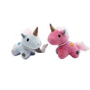 Peluche à paillettes super douce en cristal Velboa broder yeux arc-en-ciel couleur licorne peluche peluche pour sac porte-clés de <span class=keywords><strong>téléphone</strong></span> - Product Image 1