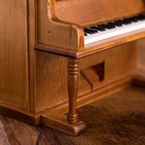 Boîte à musique en bois en forme de mini piano, jouet musical, cadeau romantique pour musicien, anniversaire, mariage, décoration de table vintage - Product Image 5