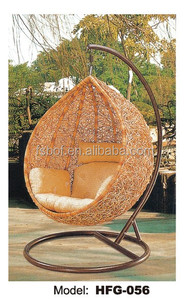 Meubles de jardin <span class=keywords><strong>pour</strong></span> patio extérieur, siège de balançoire en fer <span class=keywords><strong>pour</strong></span> adultes avec toboggan, chaise de balançoire en rotin de jardin, ensemble de balançoire extérieur - Product Image 6