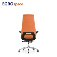 EGROspace Mobilier de réunion moderne Chaise de bureau ergonomique pivotante en cuir réglable pour manager