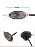 Lumière de calandre de voiture à LED, 12 perles LED, ambre fumé, style Raptor, compatible avec les camions, les SUV, Ford, Toyota et plus encore