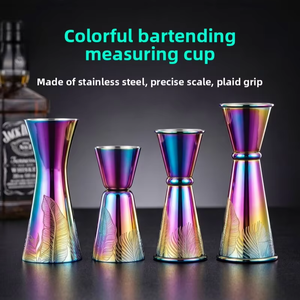 Jigger doseur de cocktail coloré en acier inoxydable 304, professionnel, avec graduations, pour bar, <span class=keywords><strong>mesure</strong></span> de liqueur, fabriqué en Chine - Product Image 1