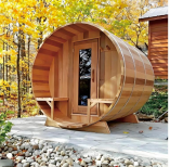 Thương Mại Gỗ Tuyết Tùng Tùy Chỉnh 3-4 Người Độc Đáo Phòng Sang Trọng Mộc Mạc Canada Tuyết Tùng Thùng Khô Hơi Nước Ngoài Trời Phòng Tắm Hơi - Product Image 3