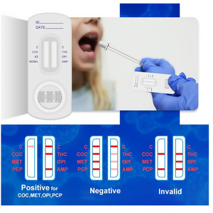 THC COC AMP MET 구강 타액 신속 검사 키트 플라스틱 수동 힘으로 만든 병리학 분석 장비 - Product Image 5