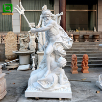 Sculpture de Bouddha grandeur nature, dieu indien, marbre blanc, sculptée à la main, décoration religieuse de jardin, statue de Ganesh