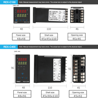 Thermostat à double sortie SSR + relais Affichage numérique YH100 YH400 YH700 YH900 Contrôleur de température intelligent à entrée universelle 220V