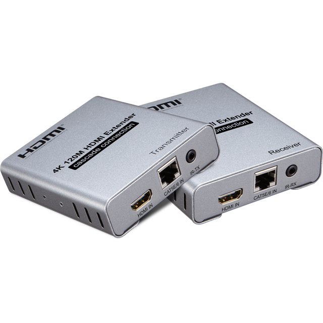 1.4V for 4K 120m Metal Shell KVM Extender with 2K4K UHD Over Single/LAN Cat5/Cat5e/Cat6