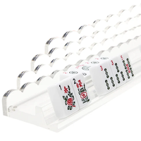 Blanc Ondulé Américain Mahjong Pusher Mahjong Jeux Usine Magnétique Acrylique Mahjongg Règle